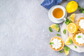 Wall Mural - Lemon tartlets, mini tart cakes