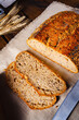 Flaxseed bread with a poppy seed and sesame mixture