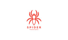 Animal Insect  Spider Line Orange   Logo Vector Icon Illustration Design