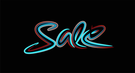 Wall Mural - sale text modern trendy design template . vector design