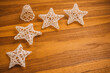 © photosvideos - traditional Christmas tree decorations made of crochet yarn, christmas, handmade
