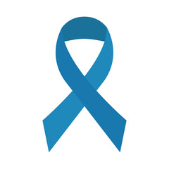 Poster - blue ribbon campaign isolated icon vector illustration design