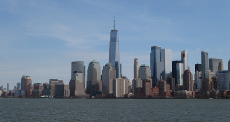 Wall Mural - Skyline and modern office buildings of Midtown Manhattan viewed from across the Hudson River. 