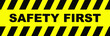 safety first sign. vector icon	