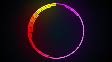 Poster - Music equalizer, audio waves or sound frequency in lines, computer generated. 3d rendering modern backgdrop