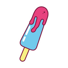 Poster - sweet lollipop icon, line and fill style