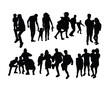 © martinussumbaji - Happy Family Silhouettes, art vector design