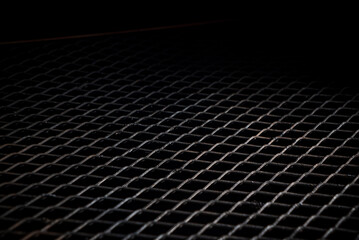 black metal grill background closeup