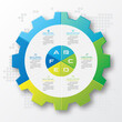 © GfxPapercut - Gear style  infographic template ,Business concept with 6 options,Vector illustration.