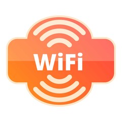 Poster - Cafe wifi zone icon. Cartoon of cafe wifi zone vector icon for web design isolated on white background