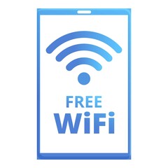 Poster - Free wifi zone smartphone icon. Cartoon of free wifi zone smartphone vector icon for web design isolated on white background