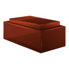 Poster - Chocolate piece icon. Cartoon of chocolate piece vector icon for web design isolated on white background
