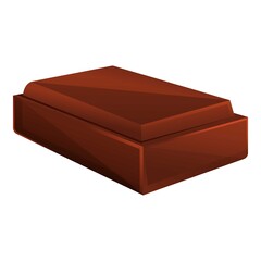 Poster - Sweet chocolate piece bar icon. Cartoon of sweet chocolate piece bar vector icon for web design isolated on white background