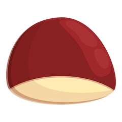 Poster - Clean chestnut icon. Cartoon of clean chestnut vector icon for web design isolated on white background