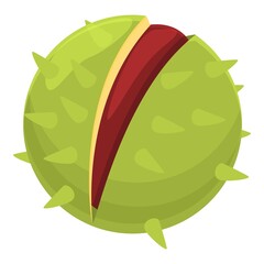 Poster - Horse chestnut icon. Cartoon of horse chestnut vector icon for web design isolated on white background
