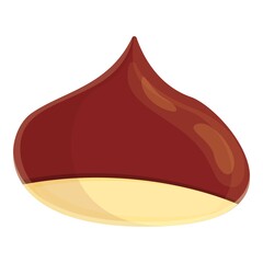 Poster - Chestnut bio icon. Cartoon of chestnut bio vector icon for web design isolated on white background