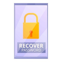 Poster - Password recovery icon. Cartoon of password recovery vector icon for web design isolated on white background