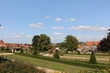 Blick über den Barockgarten auf das Kleine Schloss in Blankenburg