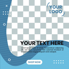 Wall Mural - Abstract shapes background design vector. For background social media post template 02