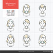 simple illustration set of people_woman