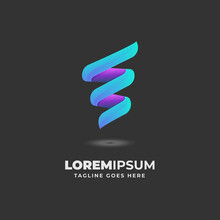 Colorful Gradient Abstract Swirl Logo
