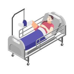 Canvas Print - Orthopedics Hospital Vector Illustration