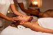 © Prostock-studio - Couple Enjoying Face Massage In Spa, Lying With Eyes Closed