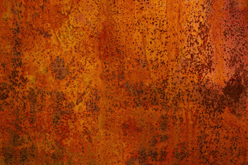 Wall Mural - Rusty metal background. Rust texture. Orange red brown abstract background. Bright rough textured background.