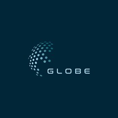 Globe logo design symbol inspiration vector template