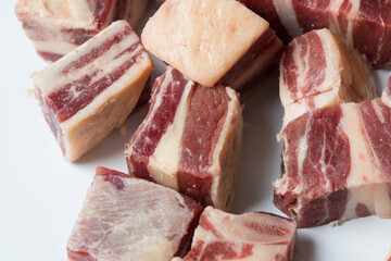 meat steak on white background