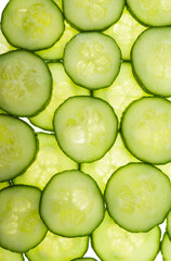 Wall Mural - sliced cucumber isolated