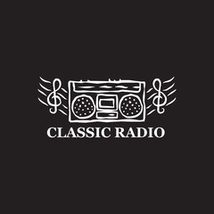 Canvas Print - Classic radio logo design template