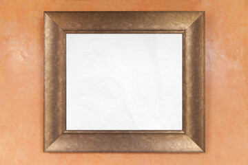 Wall Mural - Empty wooden frame with copy space area