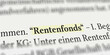 © Nico - Rentenfonds im Buch mit Textmarker markiert