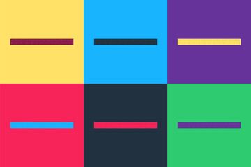 Poster - Pop art Ruler icon isolated on color background. Straightedge symbol. Vector.