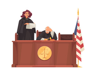 Wall Mural - Law Vector Illustration