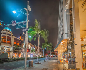 Wall Mural - World famous Rodeo Drive at night