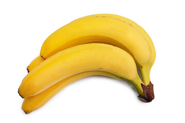 Wall Mural - natural bananas isolated on white background