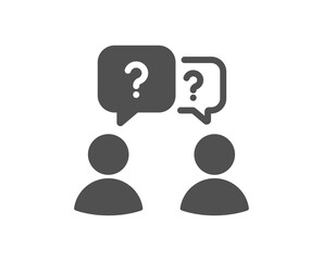 Poster - teamwork questions icon. ask help sign. support problem symbol. quality design element. flat style t