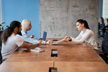 Aufkleber - People working together in big coworking office
