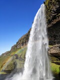 Fototapeta Tęcza - Iceland waterfall with rainbow