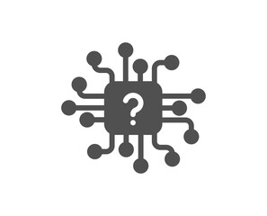 Poster - artificial intelligence icon. support network sign. question mark symbol. quality design element. fl