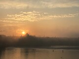Fototapeta Niebo - sunrise over the river
