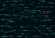 Blue glitch vector background with digital pixel noise texture. TV or computer screen pattern with video noise, code error or television signal fail, data decay, monitor crash and no signal effects