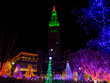 Winterfest 2020 in Cleveland with Christmas decoration and illuminated buildings