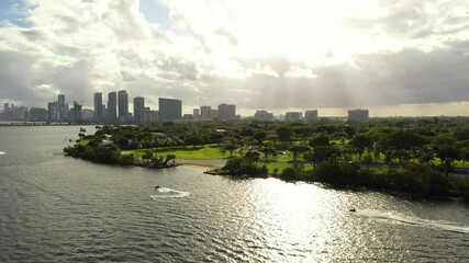 Wall Mural - Aerial video Miami Morningside Park 4k