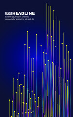 Poster - Colorful dots and lines extend upward, with a sense of technology in the background of the poster.