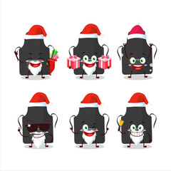 Wall Mural - Santa Claus emoticons with black appron cartoon character