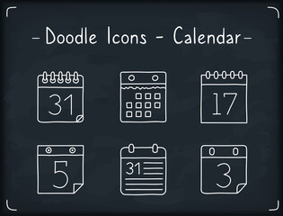 Sticker - Calendar Doodle Icons