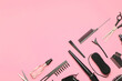 © Pixel-Shot - Set of hairdresser's tools on color background